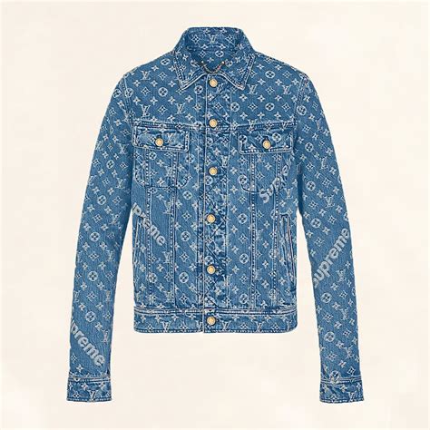 louis vuitton supreme denim jacket replica|louis vuitton supreme jacket price.